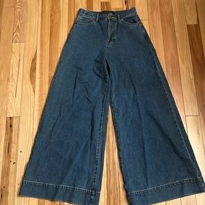 Veronica Beard Haizley extra wide leg jeans, high rise sz 28